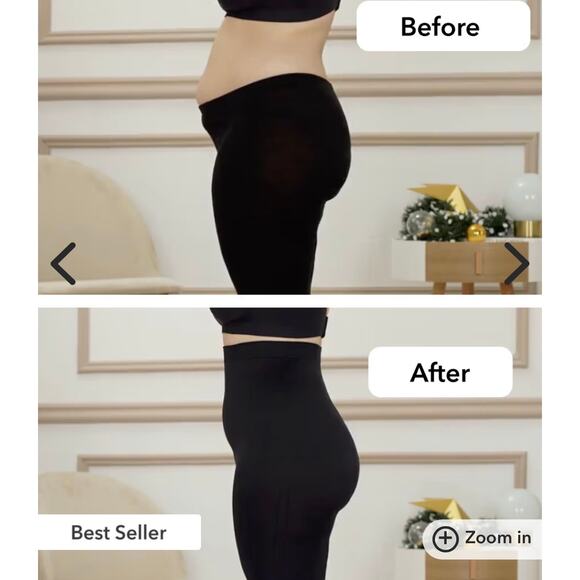 NWT Shapermint High Waisted Shaping Leggings Black Size M - Picture 6 of 6